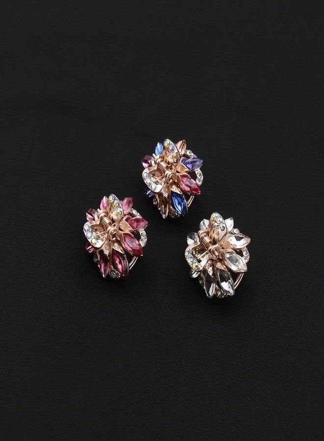 سينج إف إل تي دي مجموعة مشابك شعر معدنية عتيقة مرصعة بأحجار الراين من SING F LTD، 6 قطع - صغيرة، ملونة، مانعة للانزلاق، للنساء والفتيات - Image 5