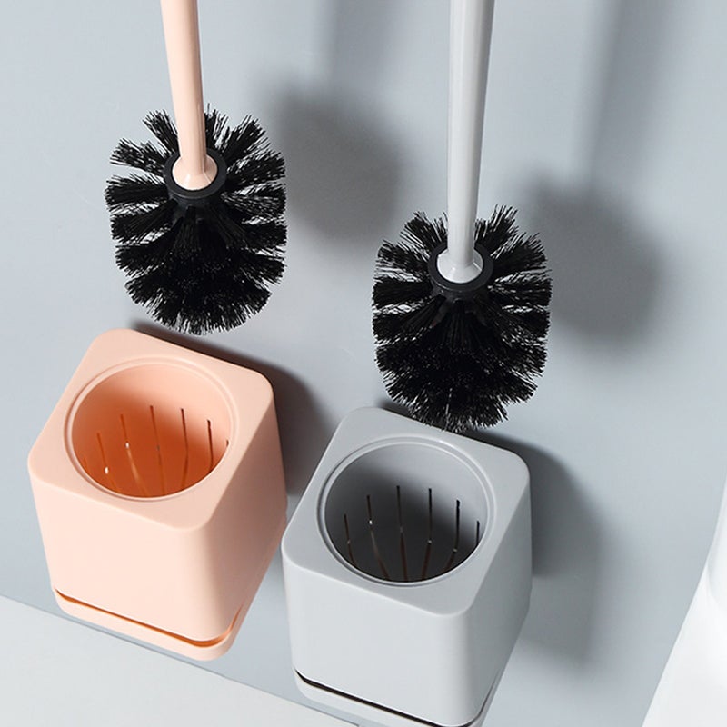 🚽 فرشاة تواليت بمقبض طويل مع حامل للتنظيف السهل والنظافة في الحمام - Image 5