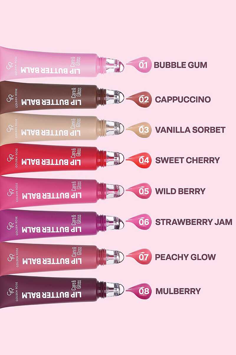 GOLDEN ROSE LIP BUTTER BALM CARE&GLOSS NO:02 CAPPUCCINO With Maxi-Lip Peptide & Vitamin E - Image 2