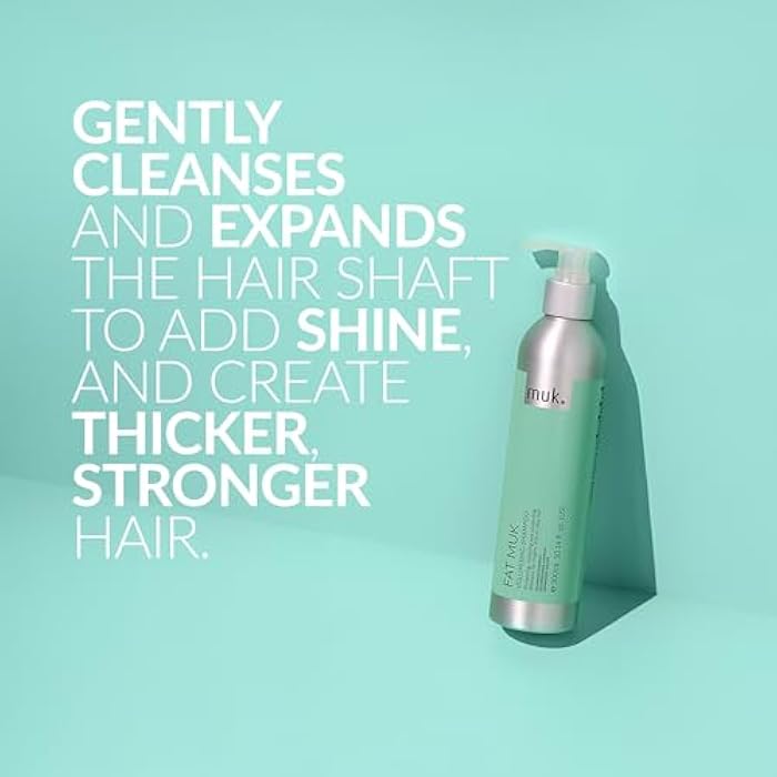 MUK. Fat Volumising Shampoo for Fine, Limp Hair - Volume Shampoo for All Hair Types including Dry & Damaged, Adds Body, Texture & Shine with Gel Formula, 300 ml - Image 2