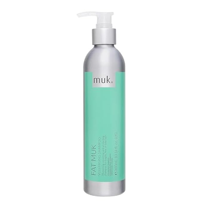 MUK. Fat Volumising Shampoo for Fine, Limp Hair - Volume Shampoo for All Hair Types including Dry & Damaged, Adds Body, Texture & Shine with Gel Formula, 300 ml - Image 1
