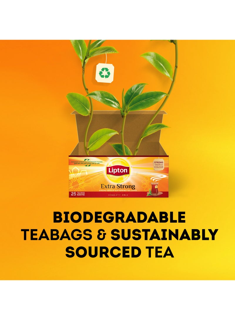 Lipton Extra Strong Black Tea 100 Tea Bags (220g) - Image 5