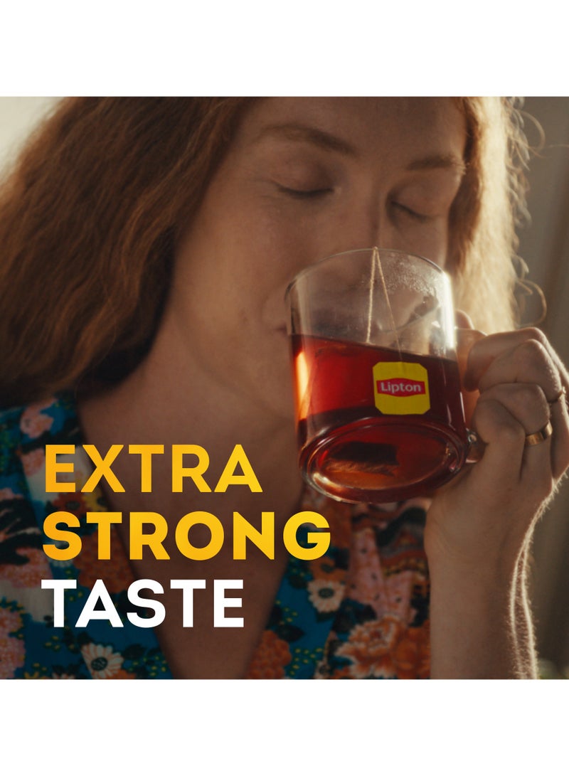 Lipton Extra Strong Black Tea 100 Tea Bags (220g) - Image 4