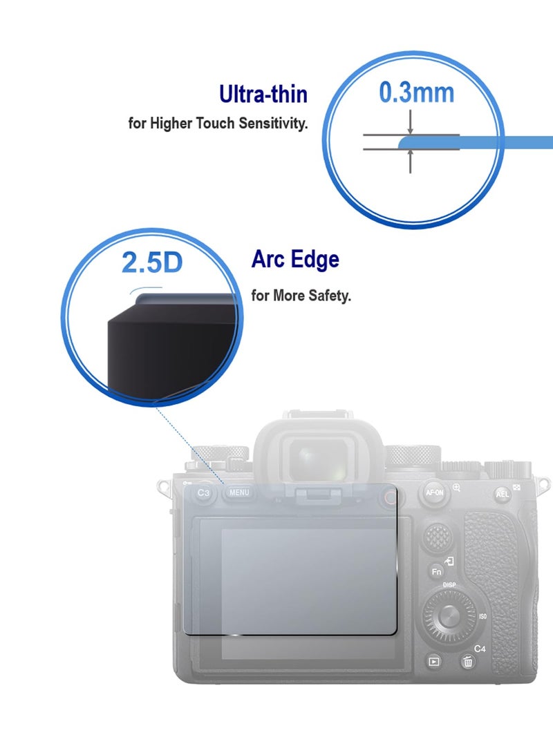 iDaPro Screen Protector for Fujifilm X-T30 II X-T30II Fuji X-T30 Mark II + Hand Lanyard [3+1 Pack] Tempered Glass Easy Installation - Image 2