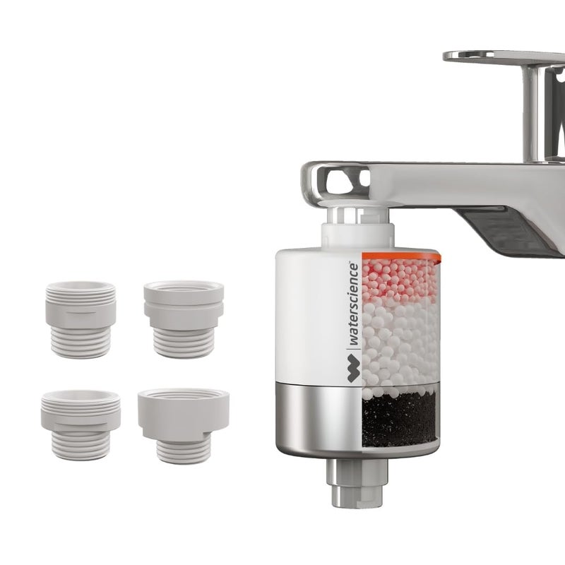 WaterScience منقي المياه الصعبة CLEO للصنبور والدش | منقي مياه للمنزل | فلتر مياه صعبة للصنبور - CLEO-SFU-423 - Image 1