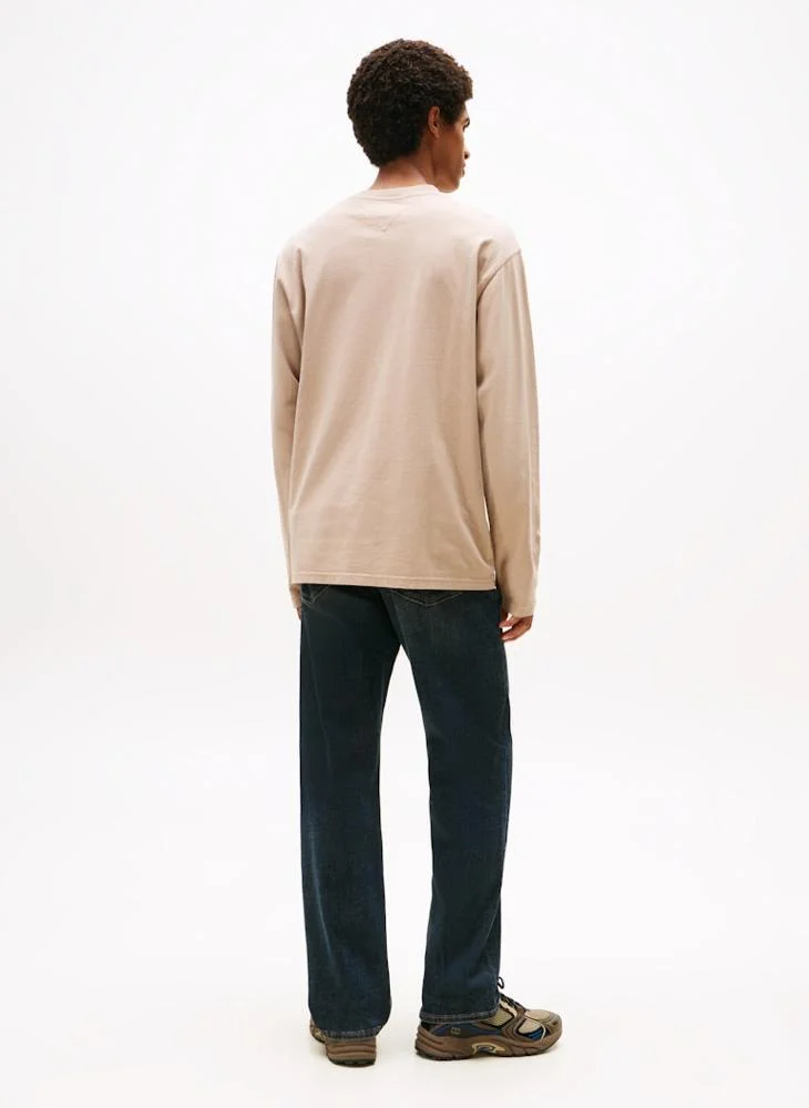 تومي جينز تيشيرت كلاسيك مريح بأكمام طويلة