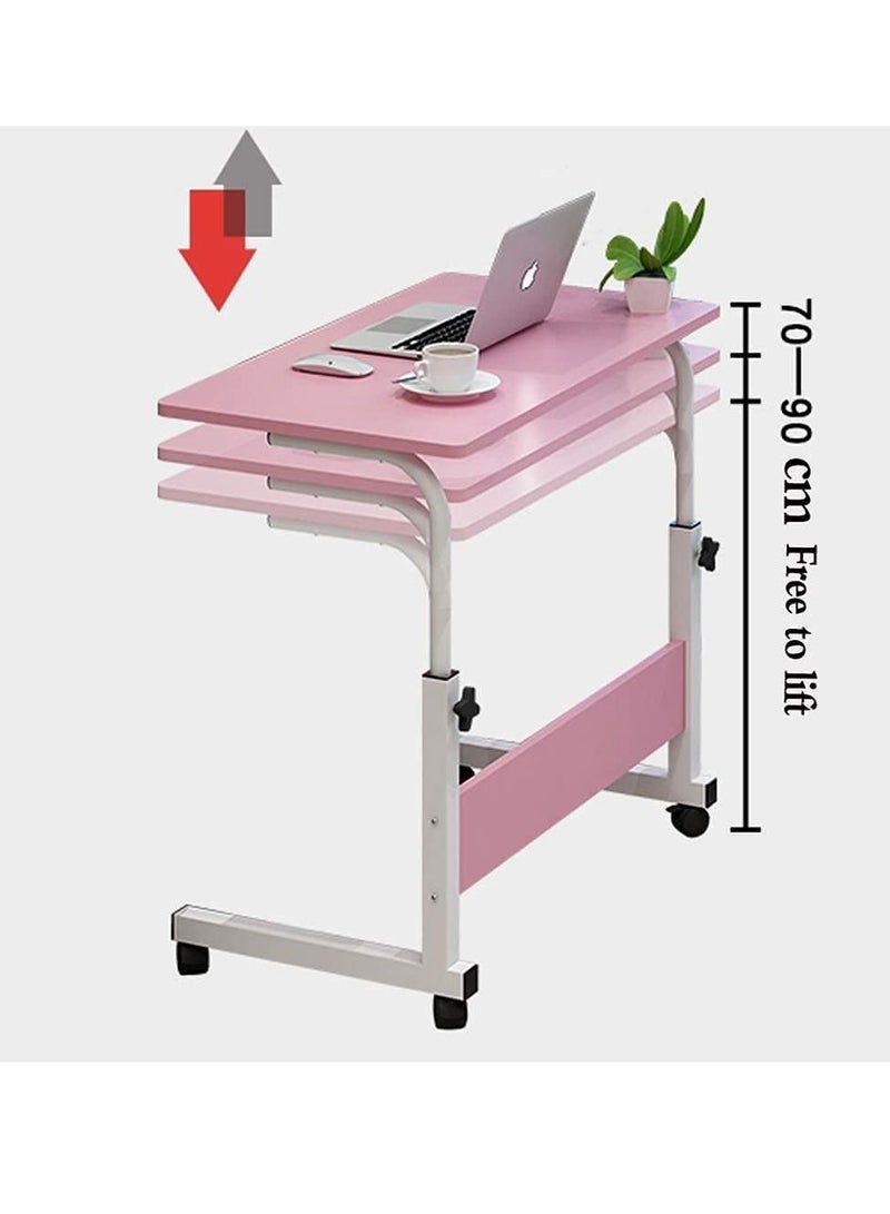 طاولة كمبيوتر قابلة للتعديل مع عجلات، طاولة لابتوب، طاولة دوارة، طاولة لابتوب قابلة للطي، طاولة وقوف يمكن رفعها - Image 3