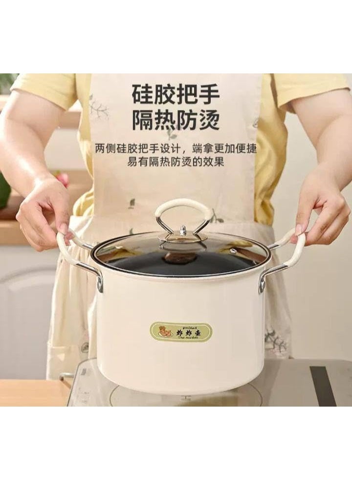 5L Multi-Purpose Roasting Pot – Equipped with a heat-resistant lid, mesh basket, and handle – Ideal for everyday frying and roasting. - Image 1