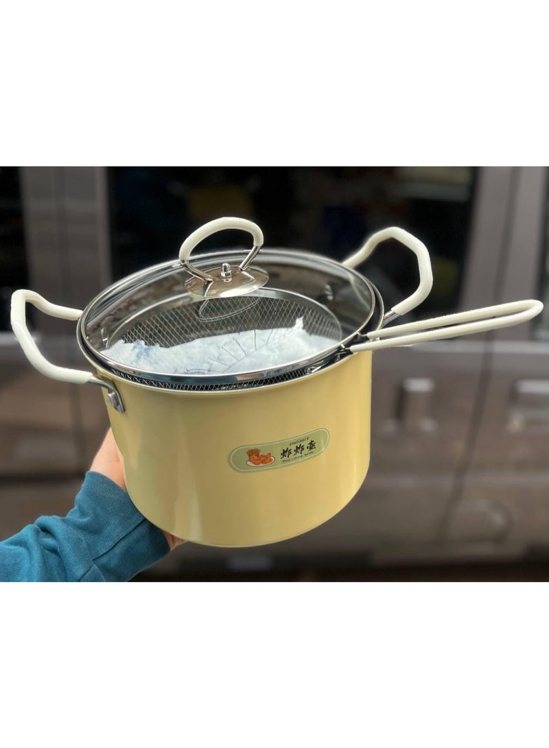 5L Multi-Purpose Roasting Pot – Equipped with a heat-resistant lid, mesh basket, and handle – Ideal for everyday frying and roasting. - Image 5