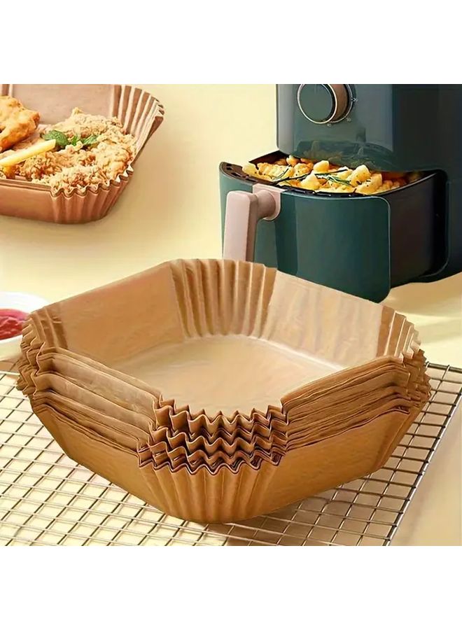 100 Non Stick Square Air Fryer Liners for Baking Microwave Cooking P100 - Image 2