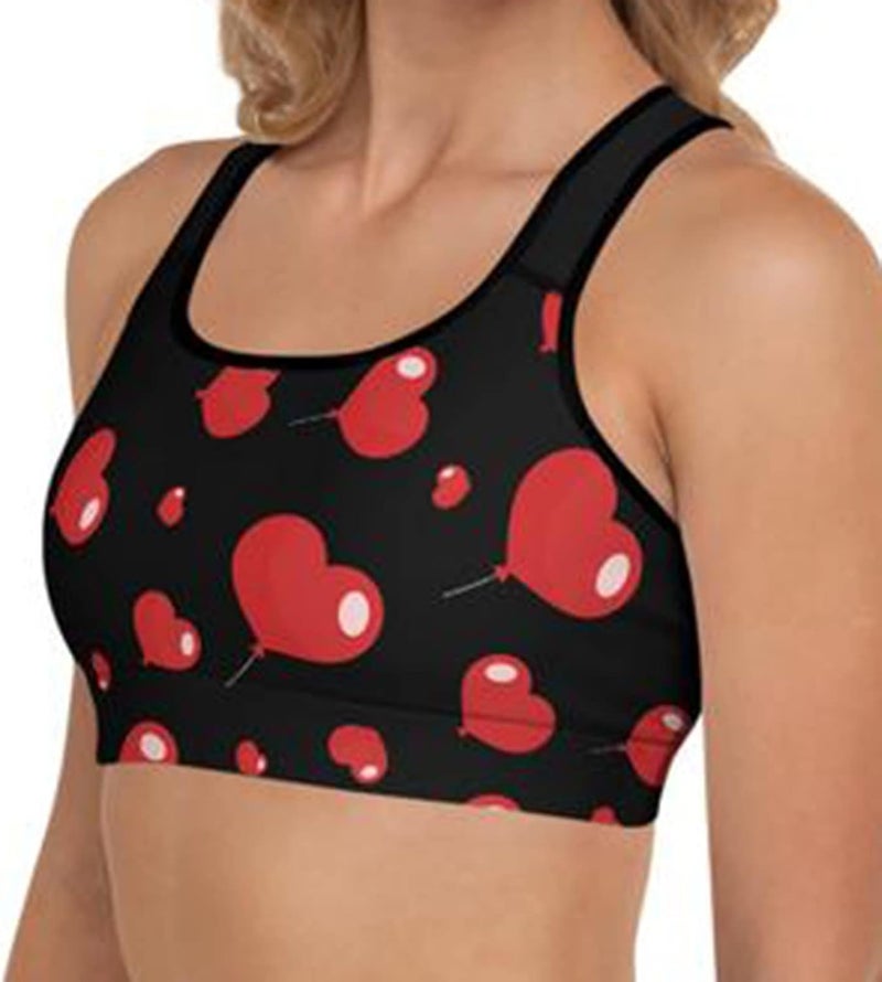 klarako Women Padded Sports Bra Workout Running Shirts Yoga Tank Top Valentine's Day Running Tank Tops Vests - Image 1