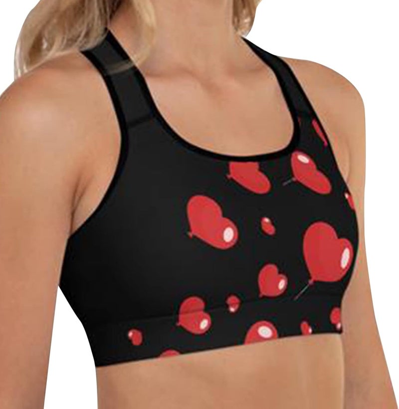 klarako Women Padded Sports Bra Workout Running Shirts Yoga Tank Top Valentine's Day Running Tank Tops Vests - Image 3