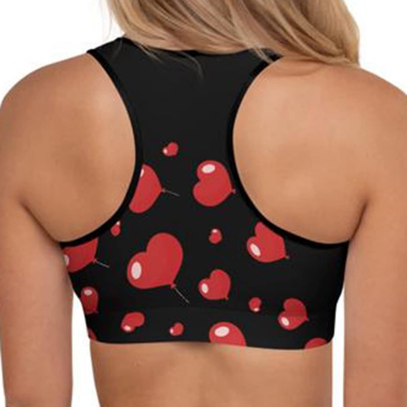 klarako Women Padded Sports Bra Workout Running Shirts Yoga Tank Top Valentine's Day Running Tank Tops Vests - Image 4