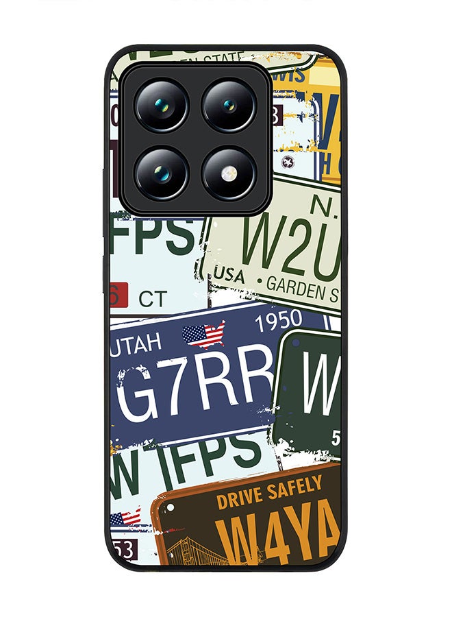 Stylizedd For Xiaomi 14T pro Case,Slim fit Camera Protection, Shockproof Thin Phone cover - Number Plates - Image 1