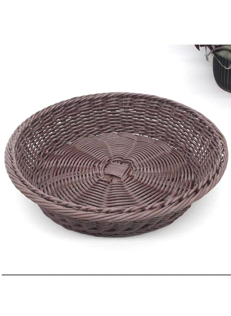 سلة فواكه FFD سلة الخبز سلة منسوجة يدويًا وعاء منسوج دائري - Image 2