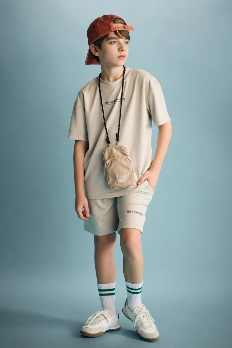 ديفاكتو Boy Oversize Modal Crew Neck T-Shirt