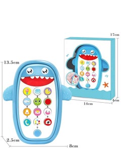 Generic Baby Musical Toys, Baby Shark Phone Toys with Light and Sound, Teething Phone Toy for Babies, Play and Learn for Children and Toddlers, Preschool Birthday Gift for Girl Boy 18+ Months Blue  - Image 5