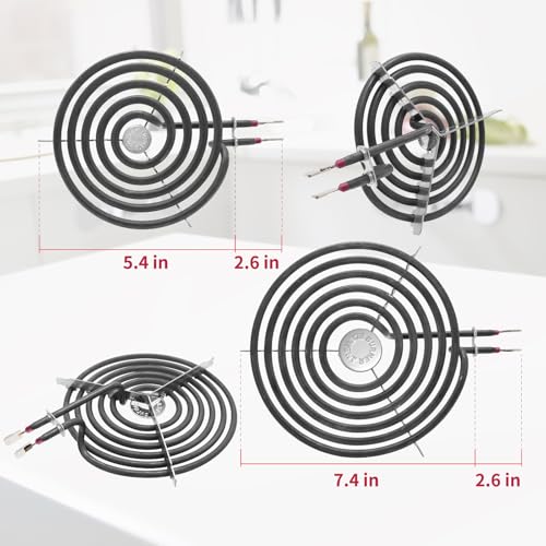 COZZIVITA WB30M1 and WB30M2 GE Hotpoint Electric Stove Burner Replacement Element, Perfectly Fit GE Hotpoint Electric Range Stove Top-Includes 2 * 8'' and 2 * 6'' - Image 4