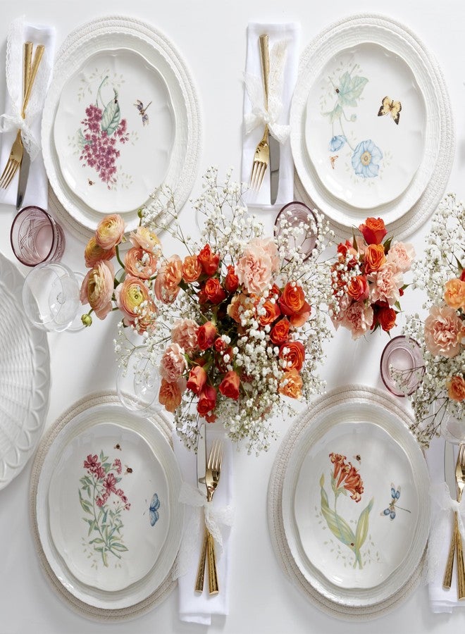 Lenox Butterfly Meadow Orange Sulphur Collection, Porcelain Dinnerware, Accent Plate - Image 2