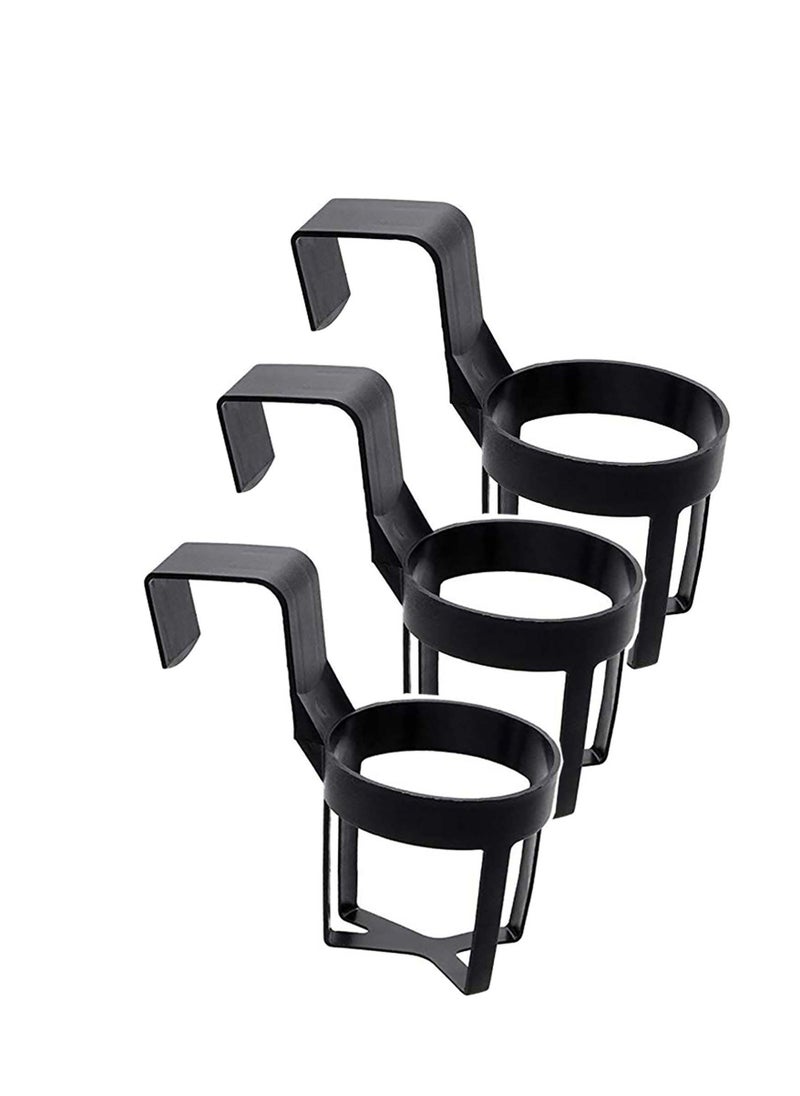 SYOSI - Black Cup Water Holder, Bottle Holder, Auto Car Vehicle Drink Cup Holders Bottle Container Hook for Truck Interior Seal of Most Vehicles Fits Regular Sized Cans, Water Bottle (3 Packs) - Image 1