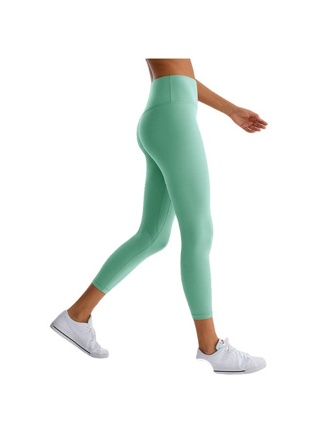 NIBEMINENT Essential/Pure&Plain 7/8 Leggings, High Waisted Compression Soft Pants Workout Athletic Yoga Pants 24" - Image 1