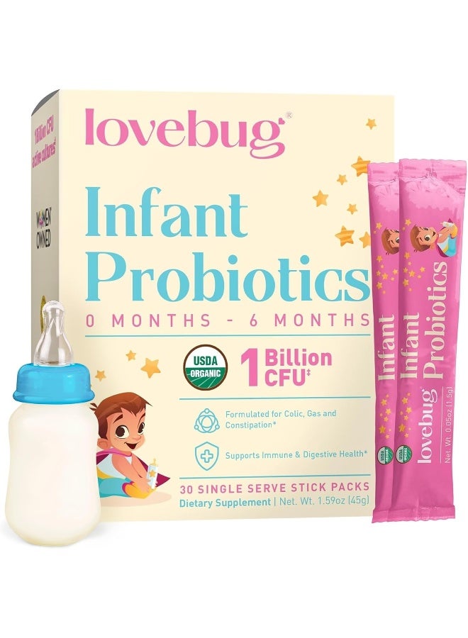 LoveBug Probiotics Award Winning USDA Organic for Infants - Image 1