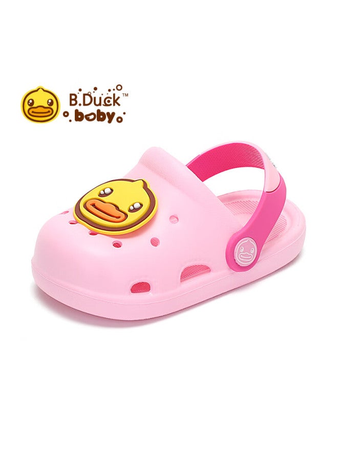 B.duck Children's Slippers, Boys And Girls Wear-resistant Home Shoes, Crocs-style Shoes, 5302 Pink, Size 24 - Image 1