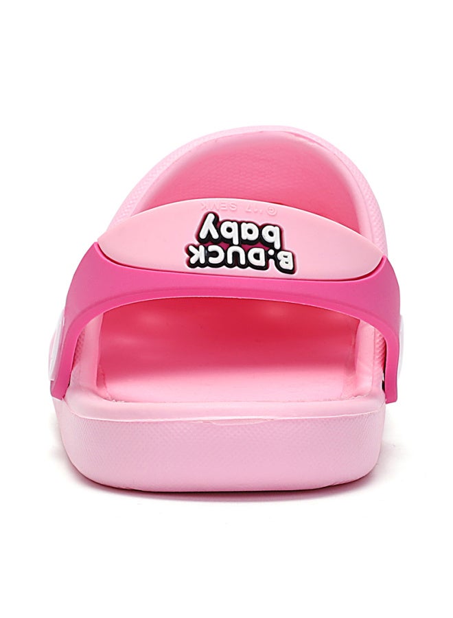 B.duck Children's Slippers, Boys And Girls Wear-resistant Home Shoes, Crocs-style Shoes, 5302 Pink, Size 24 - Image 4
