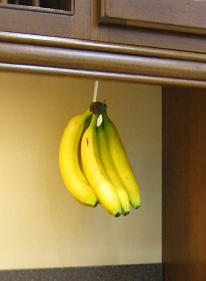 Gadjit Banana Hook Hanger - Ripen Naturally with Under Cabinet Banana Hanger/Holder. Self-Stick and Adheres (White) - Image 4