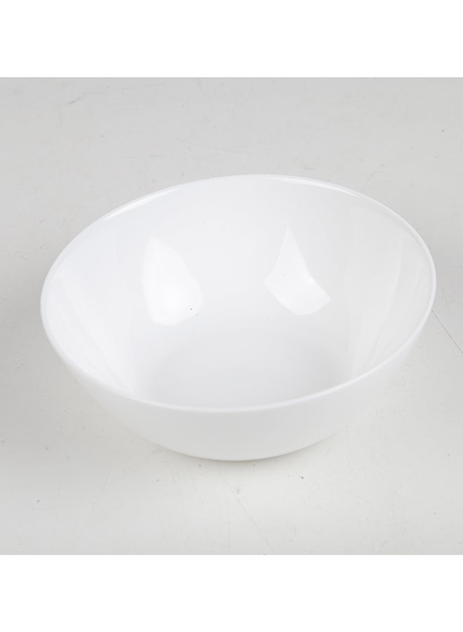 Noon East Set of 6 White Opal Glass Cereal and Soup Bowl, Dishwasher & Microwave Safe Round Bowls for Cereal, Soup, Salad and Rice - Image 3