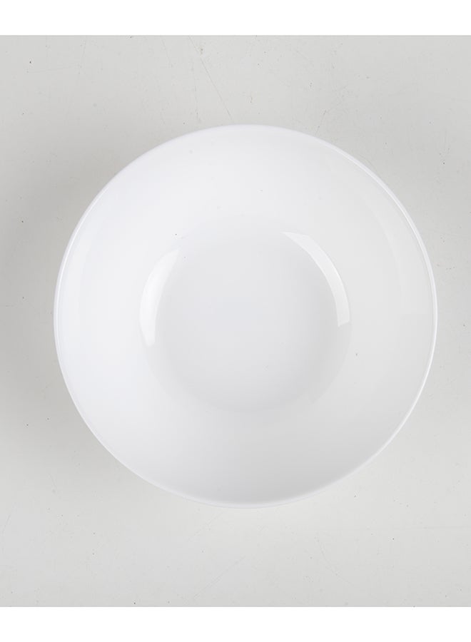 Noon East Set of 6 White Opal Glass Cereal and Soup Bowl, Dishwasher & Microwave Safe Round Bowls for Cereal, Soup, Salad and Rice - Image 4