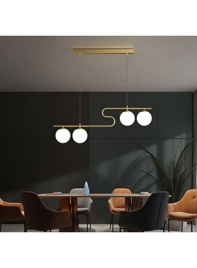 Cluc Gold Globo di vetro Chandelier - 4  globes - Image 2