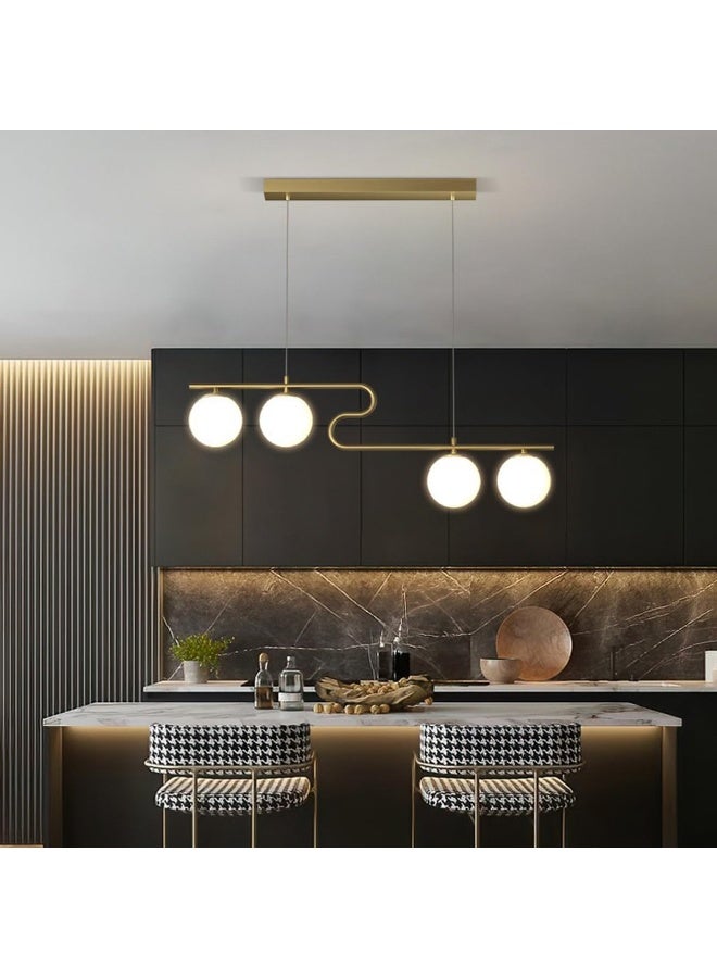 Cluc Gold Globo di vetro Chandelier - 4  globes - Image 1