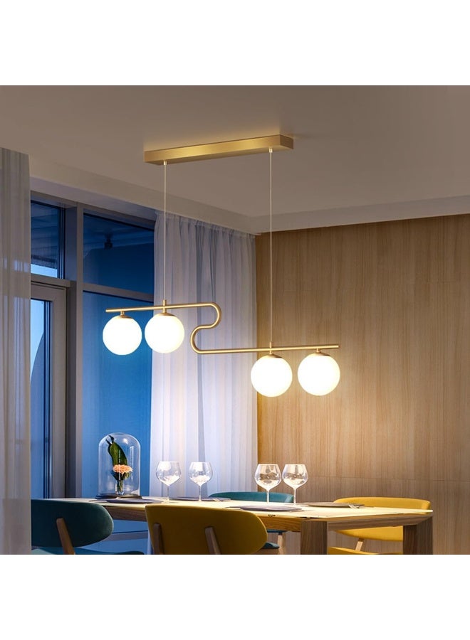 Cluc Gold Globo di vetro Chandelier - 4  globes - Image 3