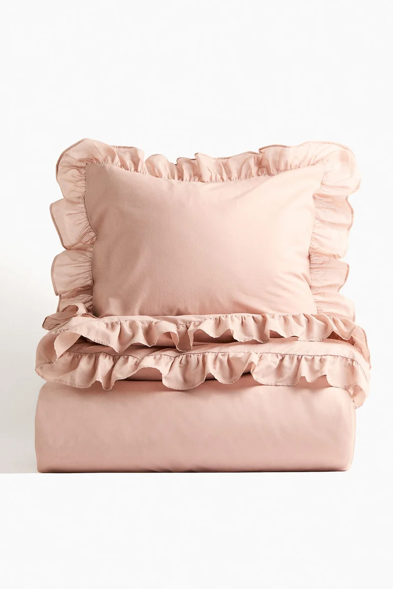 اتش اند ام طقم غطاء لحاف مفرد مكشكش