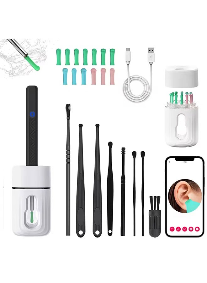 JCB CHIC Ear Wax Removal Tool ,LED Ear Cleaning Kit With 1080P camera Set HD Ear Sticks Otoscope Wireless Endoscope Wax Removal Tool Earpick Ear Cleaning Set NE3-D - Image 1