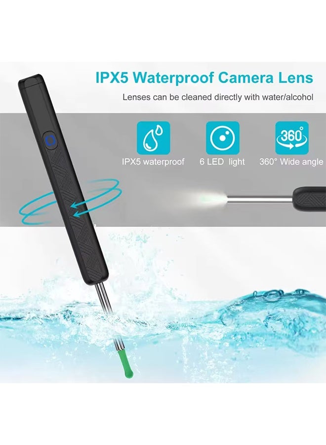 JCB CHIC Ear Wax Removal Tool ,LED Ear Cleaning Kit With 1080P camera Set HD Ear Sticks Otoscope Wireless Endoscope Wax Removal Tool Earpick Ear Cleaning Set NE3-D - Image 4