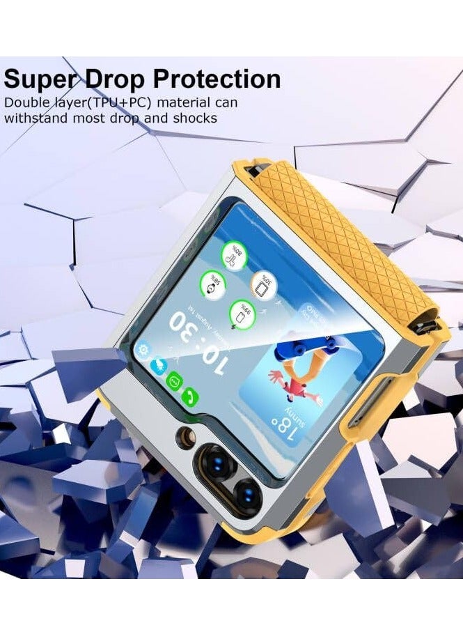 Excefore Phone Cover Case, Designed for Samsung Flip 5 Heavy Duty Shockproof Full Body Protective Plating Phone Case Cover, Compatible with Galaxy Z Flip 5 Case 5 G 2023 - Image 5