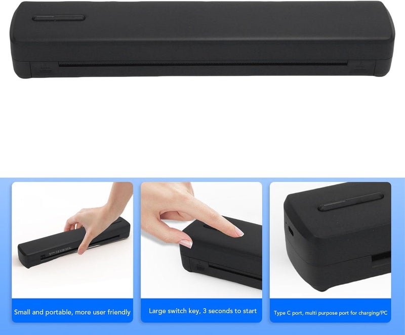 Marhynchus Inkless Portable Printer Wireless Thermal Printer 203DPI High Resolution for Travel with USB C 8.5x11in A4 A5 Paper Support iOS Laptop Home Office - Image 5