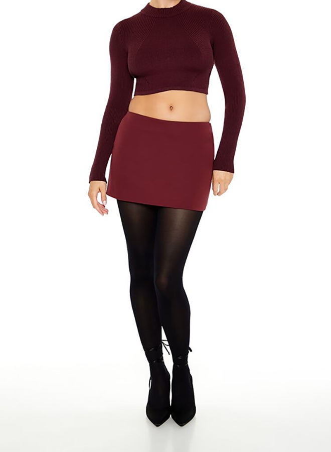 FOREVER 21 Cropped Mock Neck Sweater  - Image 4