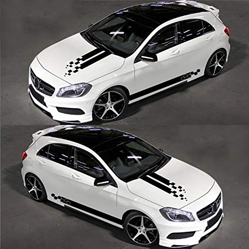 Skdorpfm RoJuicy 5 Pieces Vinyl Car Side Stickers Decorative Auto Body Racing Sports Decals Car Truck DIY Decal Stripes Vinyl Sticker Accessories 1-2 Days Delivered - Image 4
