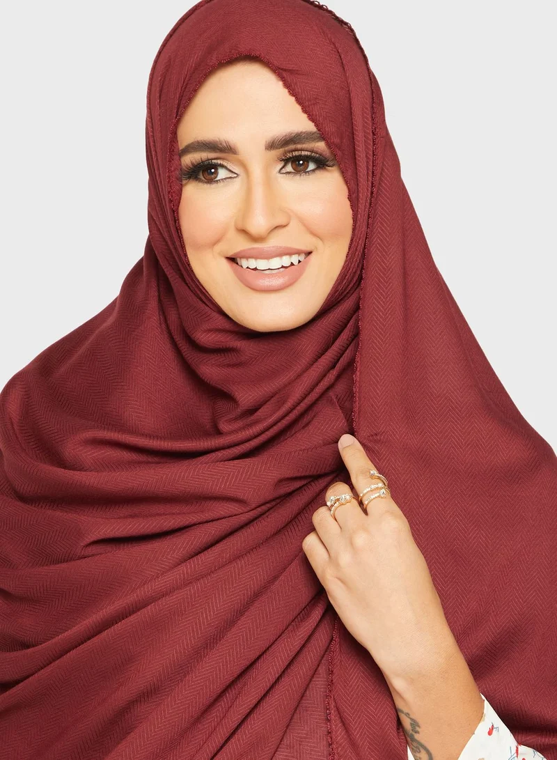 KASHKHA Modal Hijab With Stitch On 4 Sides