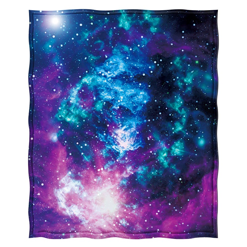Levens Galaxy Space Throw Blanket Gifts for Women Girls Boys  Science Fiction Print Decor for Bedroom Living Room Birthday Christmas  Soft Cozy Home Lightweight Throw Blankets Blue 50""x60"" - Image 2
