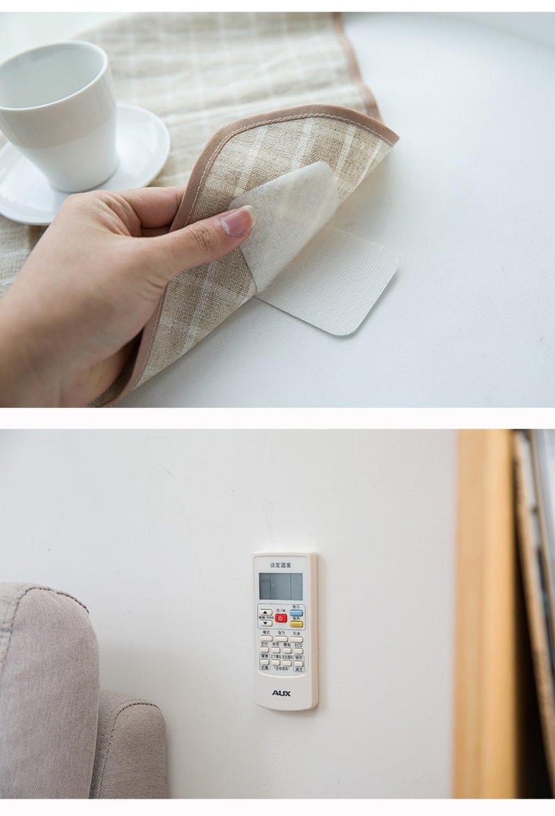 yomith Hook and Loop Gripper Tape for Table Cloth, Bed Sheet, Rugs, Couch Cushion, Adhesive Back Fastening Tape, Fixing and Mounting Objects for Home, Office, School (Pack of 20, White) - Image 3