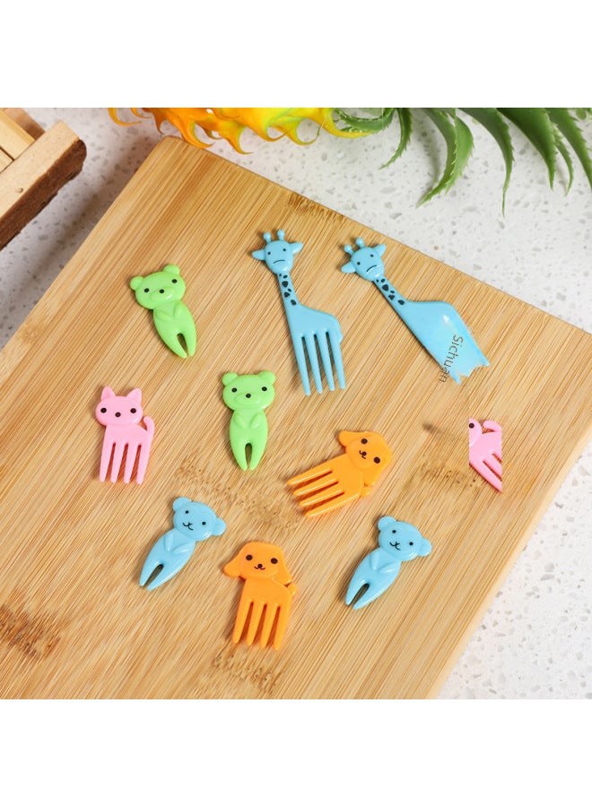 Daily Use Dining Kitchen Utensils/fruit Fork/fruit Fork Stainless Steel Durable Easy To Clean Ideal For Home Restaurant-Specifications:8pc Powder Rabbit Bear Opp Bag  - Image 2