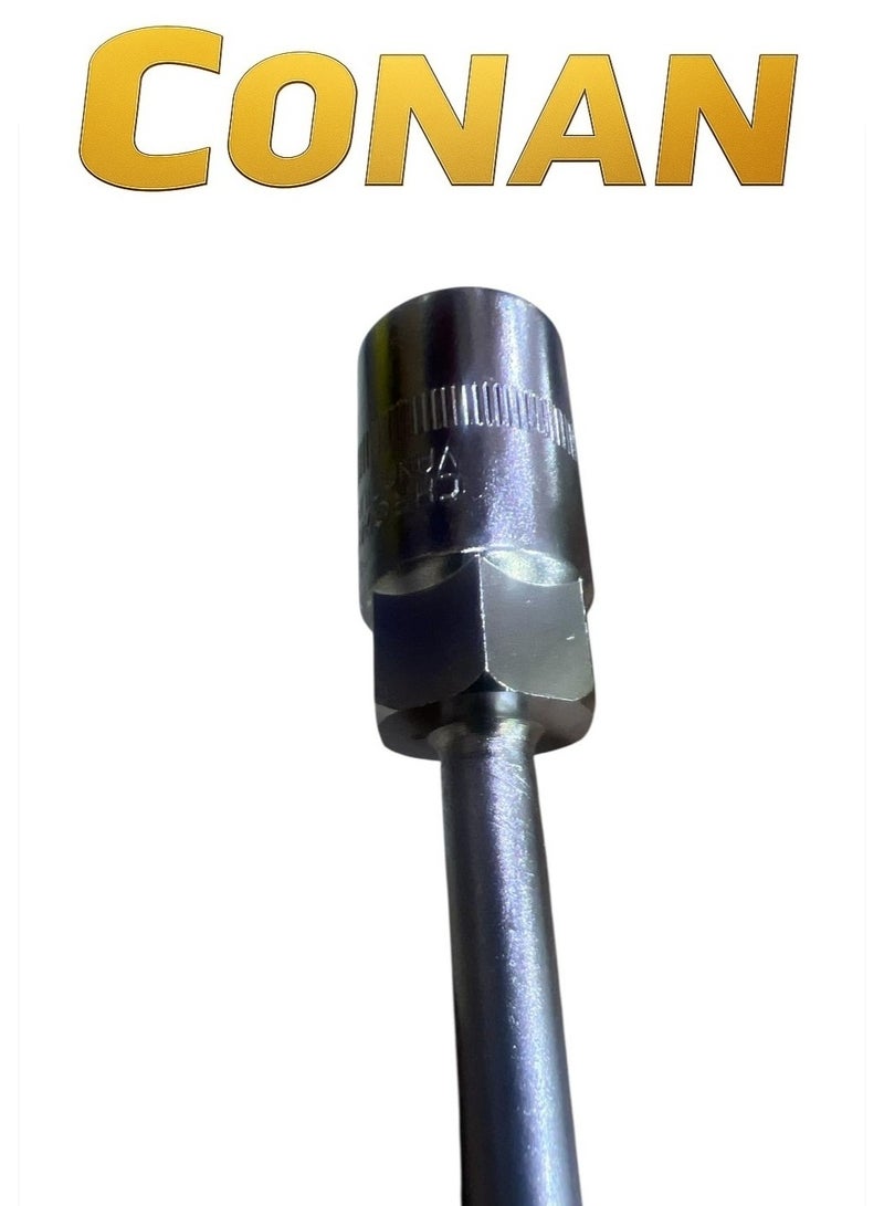 Conan T-Handle Socket Wrench Set – 2 Pieces (17mm + 19mm) – Heavy-Duty Cr-V Steel T-Type Socket Wrench – Comfortable Non-Slip Handle – High Torque Manual Socket Tool Set - Image 3