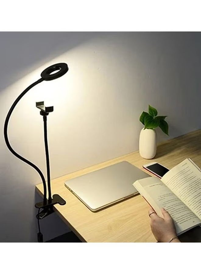 TIGER Universal Selfie Ring Light with Flexible Mobile Phone Holder – Black, 65x9cm, Adjustable Stand, Perfect for Video Calls, Makeup, Streaming, and Photography, USB Powered, Ideal for Smartphones - Image 2