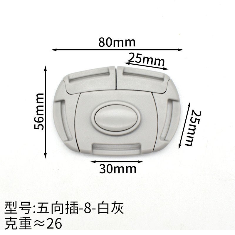 Supply Children'S Car Multi-Directional Buckle Four-Way Adjustable Plastic Buckle Reflective Vest Connection Side Buckle Clip - Image 1