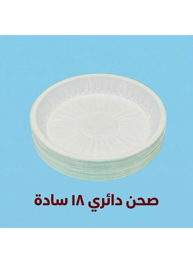 Ritco Carton Of Plain Round Plastic Plates, Size 18 (1000 Plates/Carton) - Image 3