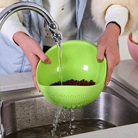 Textile export creations Plastic Washing Bowl And Strainer, Multicolour - Image 2